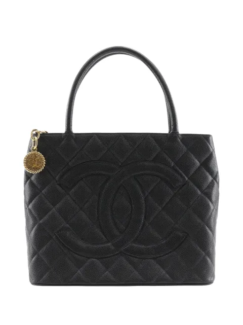 CHANEL Pre-Owned 2003-2004 Caviar Medallion tote bag Black 89BESDQOACB2V0IO