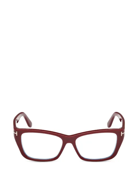 TOM FORD Eyewear T-logo square-frame glasses Red FT6132B