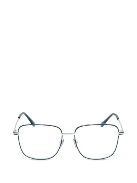 TOM FORD Eyewear metal square-frame glasses Silver FT6136B