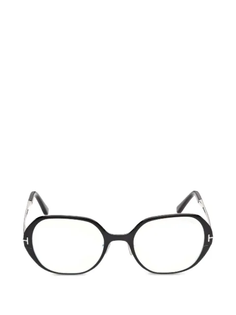 TOM FORD Eyewear oval-frame glasses Black FT6137B