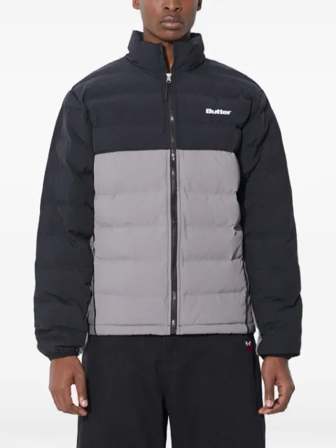 BUTTER GOODS colour-block puffer jacket Black BGQ1243103