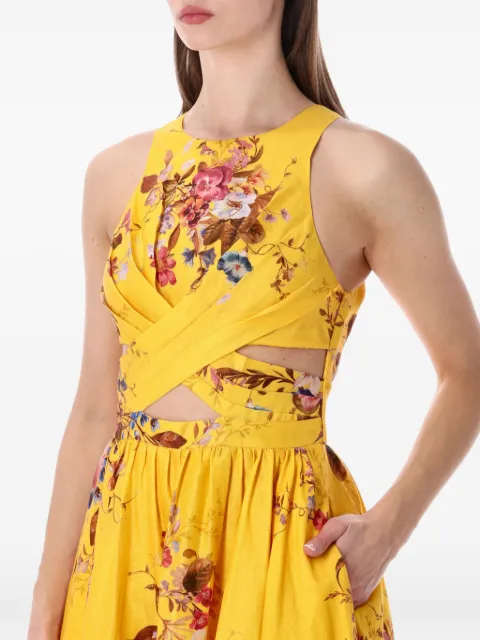 ZIMMERMANN Patience midi dress Yellow 6460DRS264
