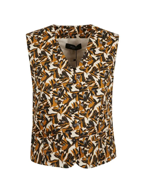 Weekend Max Mara floral buttoned vest Neutrals 2415151013600