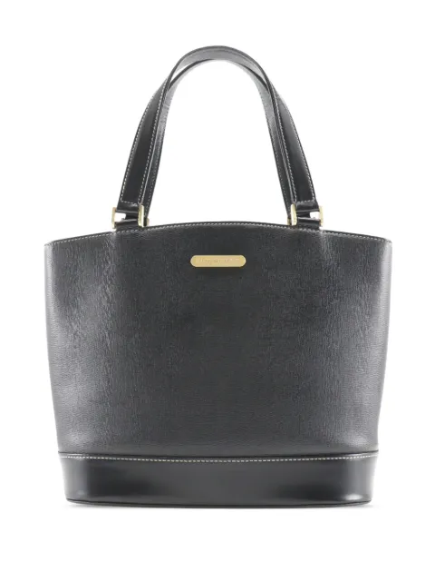 Burberry Pre-Owned 2000-2017 Leather tote bag Black 4LMGS7UPI05QUS7V