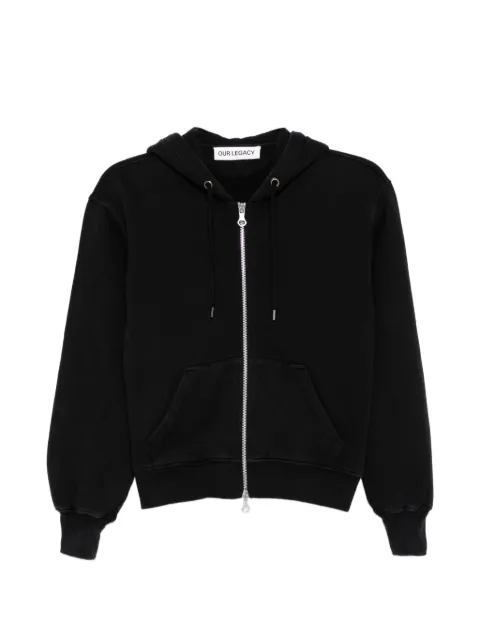 OUR LEGACY two-way zip-fastening hoodie Black W2266MW