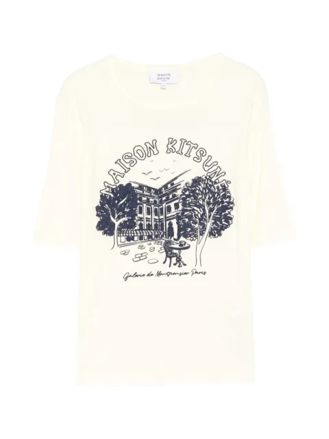 Maison Kitsuné GALERIE DE MONTPENSIER T-SHIRT Yellow QW00108KJ7035