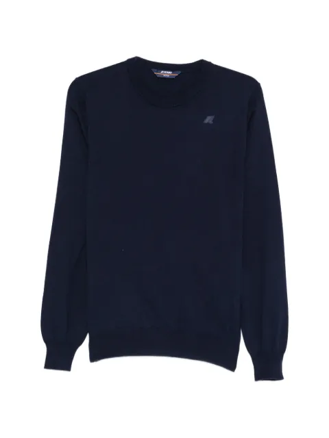 K-Way crewneck logo knitwear Blue K4122YWK89