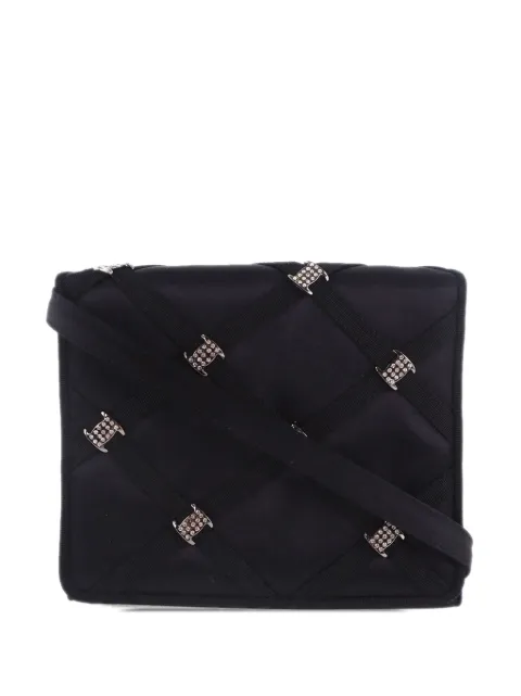 Ferragamo Pre-Owned 1990-2000 Satin Vara Rhinestone crossbody bag Black WG3ZK68U1V6EQWLW