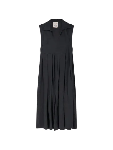 Semicouture pleated midi dress Black S6SN24