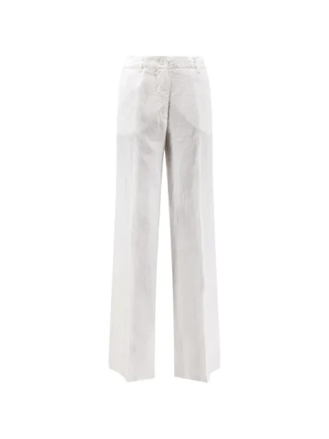 ASPESI pressed-crease wide-leg trousers White 0190D06485072