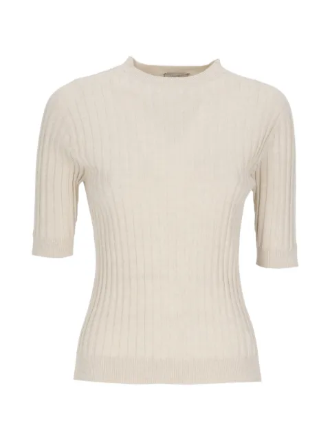 Peserico ribbed knit sweater Neutrals A99096F1809310944