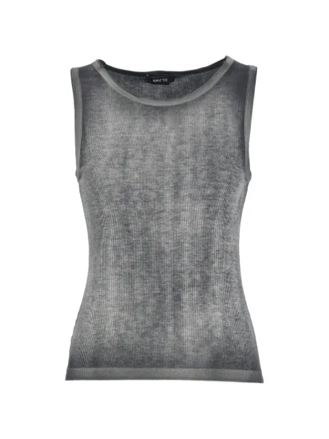 Avant Toi ribbed knit tank top Grey 226SD2720JCVVHV00007