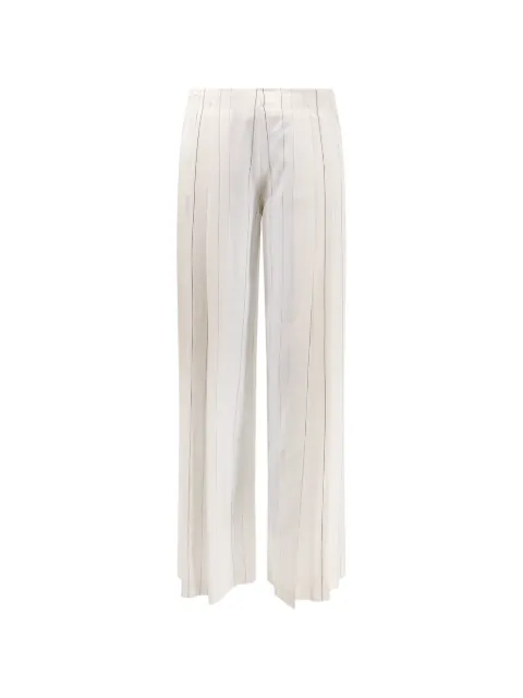 Semicouture Adelina striped pleated palazzo pants Neutrals Y6SI65RG107