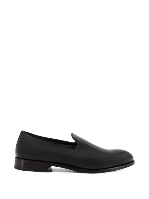 Doucal's logo patent leather loafers Black DU3529RENNUF018