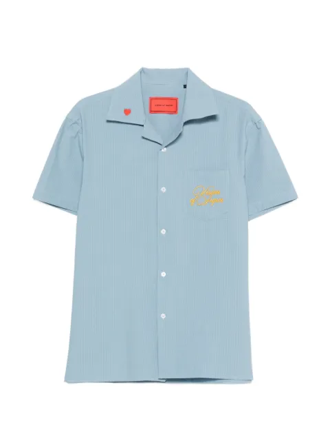 Vision Of Super logo-embroidered shirt Blue VS089CM