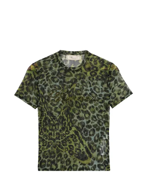 Blumarine animal-pattern blouse Green 4C266A