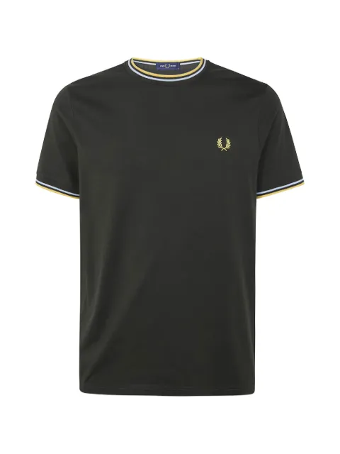 Fred Perry logo-embroidered T-shirt Black FPM1588V57