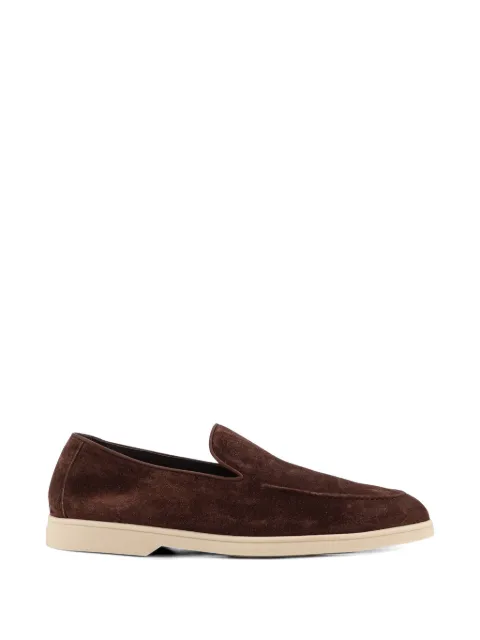 Doucal's embossed stitching loafers Brown DU3413NWMAUZ274GM48