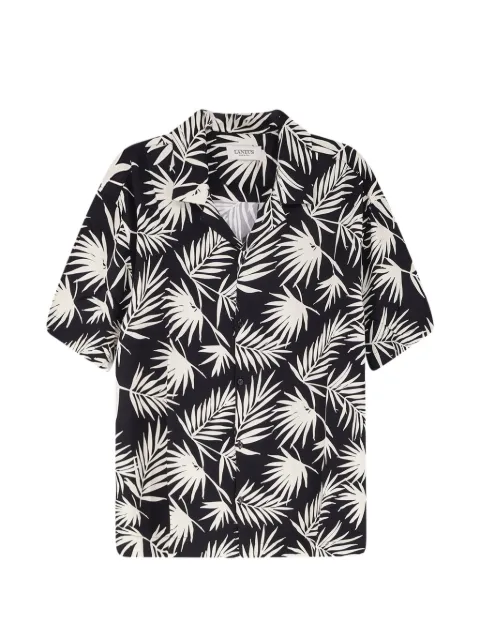 Laneus bowling collar printed shirt Black S6LAMASI228110
