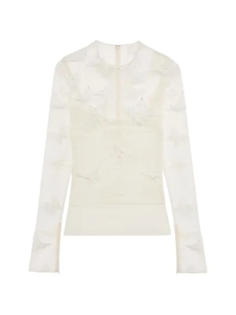 Blumarine embroidered-inserts blouse White 4C262A