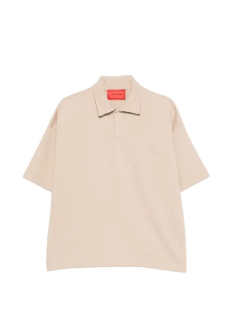 Vision Of Super logo-embroidered polo shirt Neutrals VS078PO