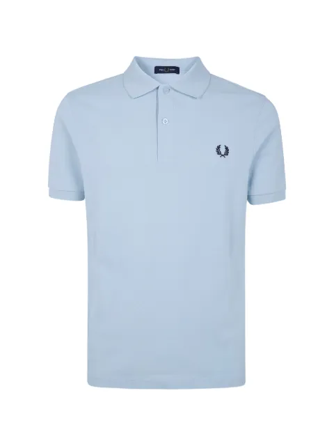 Fred Perry logo-embroidered polo shirt Blue FPM600057
