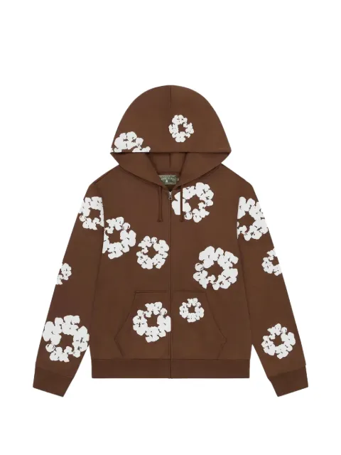 Denim Tears zipped hoodie Brown DT451