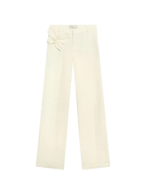 Blumarine butterfly-appliqué trousers Neutrals P644P117A