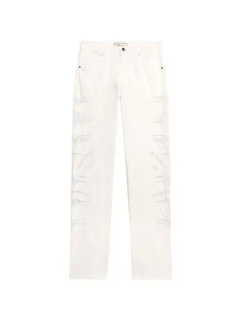 Blumarine lace-insert boyfriend jeans White P644J175A