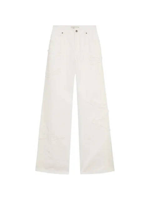 Blumarine butterfly lace jeans White 4J166A