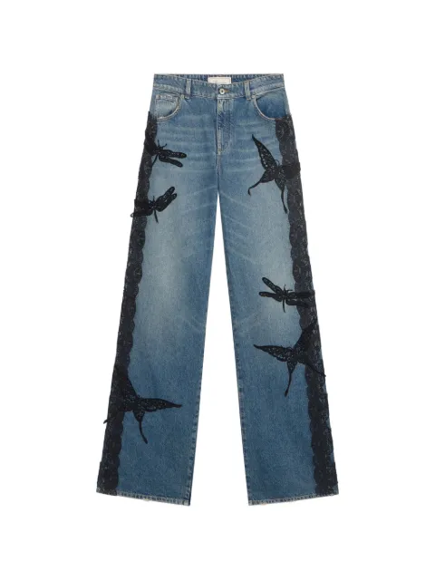 Blumarine butterfly lace jeans Blue 4J167A