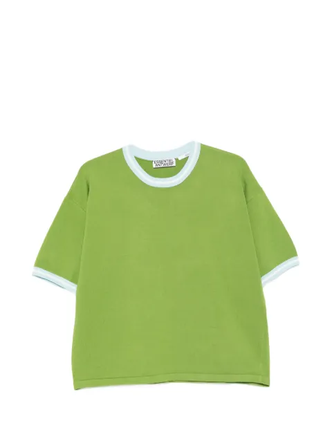 Essentiel Antwerp contrasting-trims T-shirt Green JEFINITELY