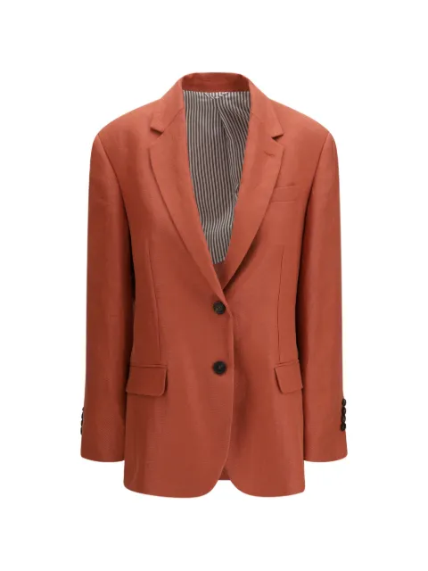 Brunello Cucinelli button linen jacket Orange MH5277519C8604