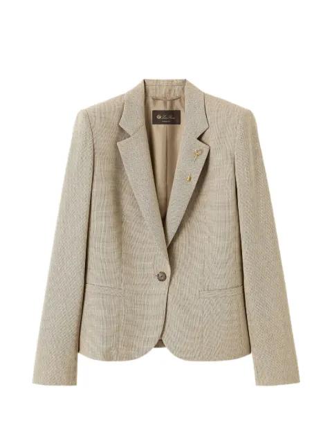 Loro Piana Lindy single-button blazer Neutrals FAQ6140F7QL