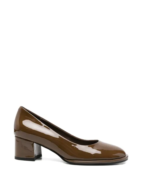 LINDA BAUMANN round-toe block-heel pumps Brown 658526172