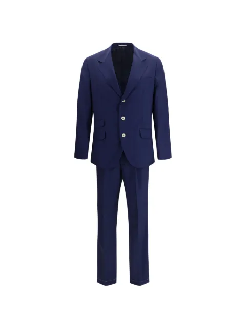 Brunello Cucinelli button wool suit Blue M032PLDWHC350