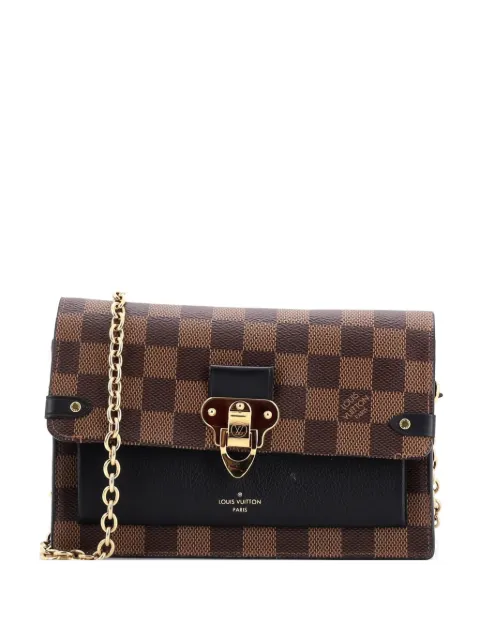 Louis Vuitton Pre-Owned Vavin Chain Wallet NM Damier with Leather crossbody bag Black KMGODPJP0M8O7BBY