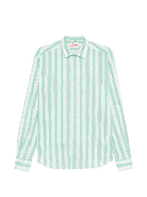 MC2 Saint Barth stripe-pattern shirt Green SIK0001