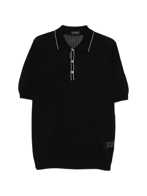Tagliatore textured polo shirt Black HILLPWE2609