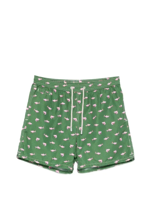 MC2 Saint Barth Shark on Shark print swim shorts Green LIG000302149L