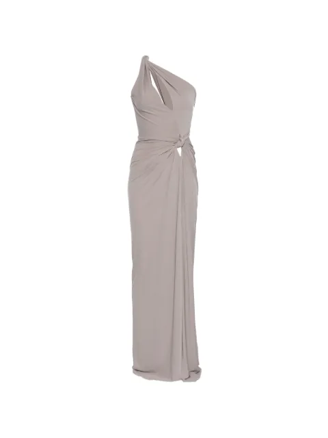 ALESSANDRO LEGORA gathered V-neck maxi dress Grey AT144FANGO