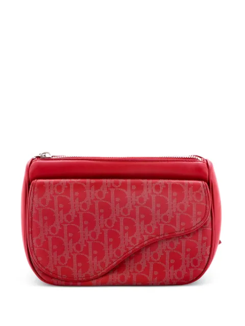 Christian Dior Pre-Owned World Tour Saddle Oblique Galaxy Leather belt bag Red CGUATMK48WIJTCPW