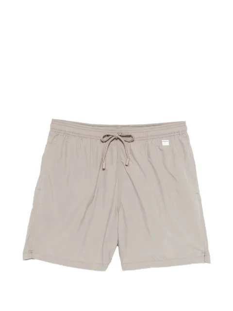 MC2 Saint Barth Lighting logo-patch swim shorts Neutrals LIG0004