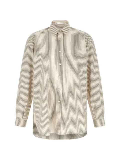 The Row Kardiff striped cotton shirt Neutrals 697W4450
