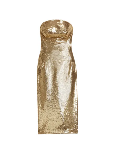 Ermanno Scervino sequin embellished midi dress Gold D452QF11CPTTJORO