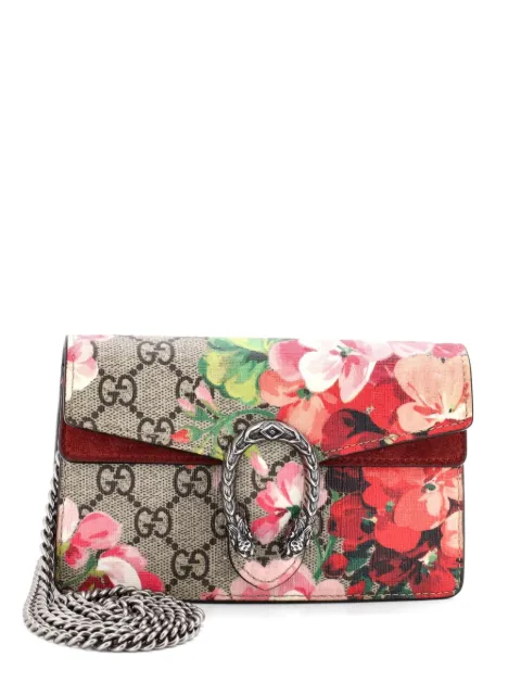 Gucci Pre-Owned Dionysus Bag Blooms Print GG Coated Canvas Super Mini crossbody bag Brown 5Z6U11R7Z06LK4US