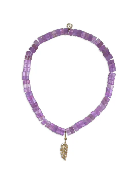 Sydney Evan Feather Charm amethyst and diamond bracelet Purple CKE1208Y9124