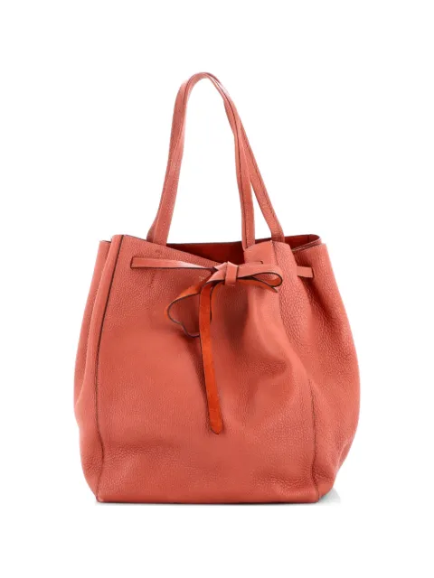 Celine Pre-Owned Phantom Tie Cabas Leather Medium tote bag Red DC6TYHMFYV0WAP6J