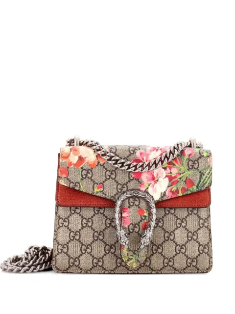 Gucci Pre-Owned Dionysus Bag Blooms Print GG Coated Canvas Mini shoulder bag Brown HPKBQDLWWRW17ABF