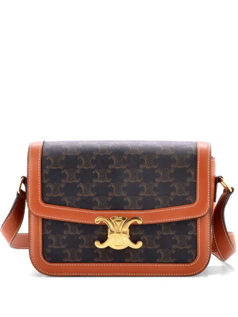 Celine Pre-Owned Triomphe Triomphe Coated Canvas Medium shoulder bag Brown 9GCO9B5951LEMJBV